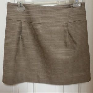 J. Crew tan tweed-look skirt size 2